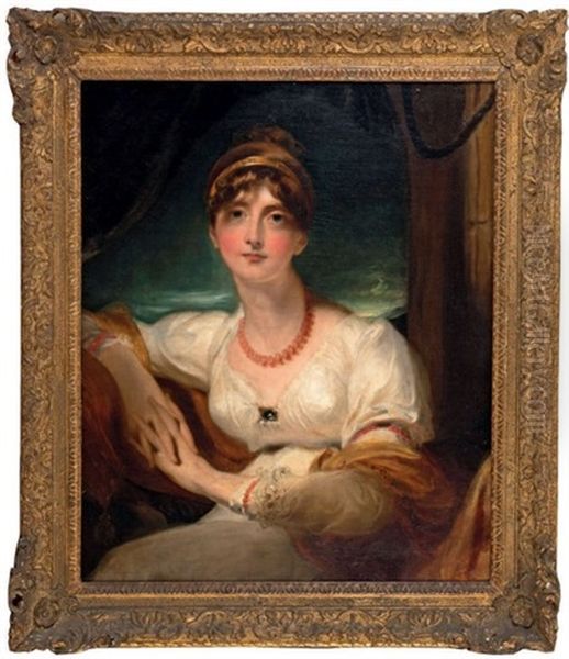 Portrait De Lady Harriet Hamilton (1781-1803) Oil Painting by Thomas Lawrence