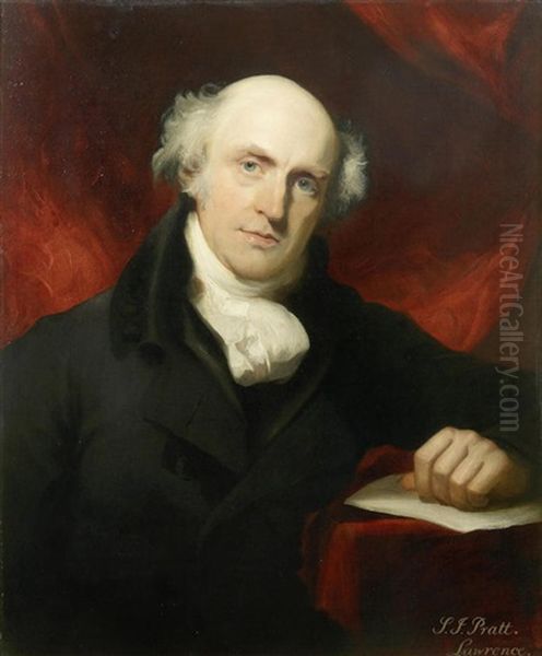 Portrait Of Samuel Jackson Pratt Oil Painting by Thomas Lawrence