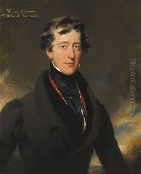 Portrait Of William Spencer Cavendish, 6th Duke Of Devonshire (1790-1858) Oil Painting by Thomas Lawrence