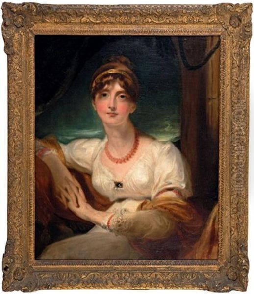 Portrait De Lady Harriet Hamilton (1781-1803) Oil Painting by Thomas Lawrence