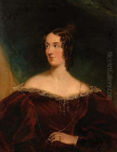 Portrait De Lady Delamere Oil Painting by Thomas Lawrence