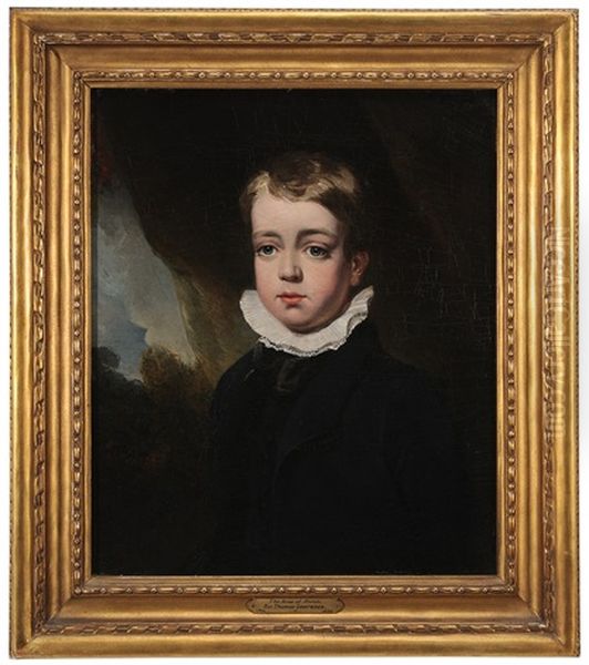 Portrait Of A Boy In A Landscape Oil Painting by Thomas Lawrence