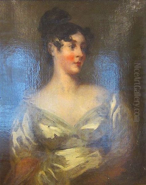 Portrait De Lady Grosvenor Oil Painting by Thomas Lawrence