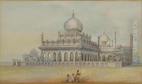 A Set Of Four Views Of Bombay And Westernindia Oil Painting by John B., Colonel Bellasis