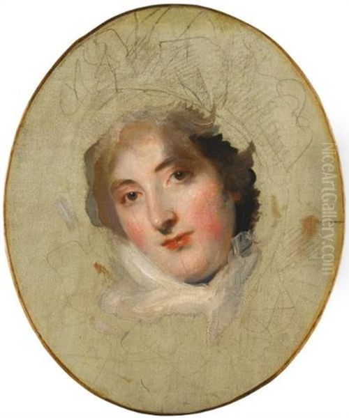 Portrait Of Frances Anne, Lady Crewe Oil Painting by Thomas Lawrence