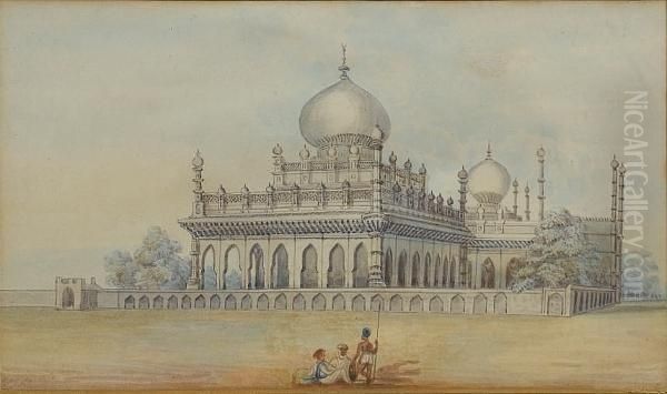 A Set Of Four Views Of Bombay And Western India Oil Painting by John B., Colonel Bellasis