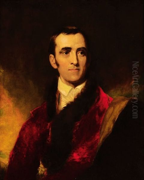 Portrait Of Richard Hart Davis, M.p. Oil Painting by Thomas Lawrence