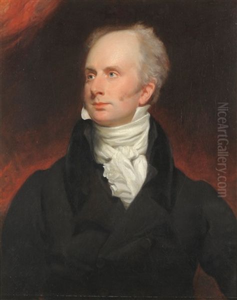 Portrait Of The Right Honourable Earl Grey, Head And Shoulders, Wearing Period Costume Oil Painting by Thomas Lawrence