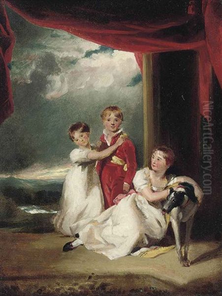 The Children Of Sir Samuel Fludyer, 2nd Bt. (1759-1833) Oil Painting by Thomas Lawrence