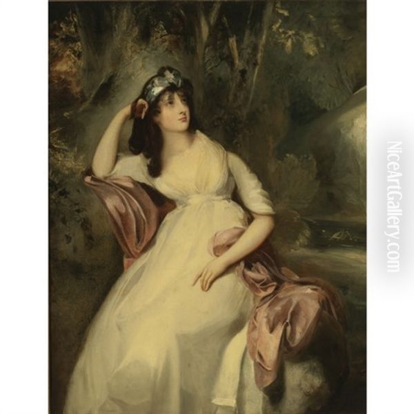 Full Length Portrait Of Sally Siddons Oil Painting by Thomas Lawrence