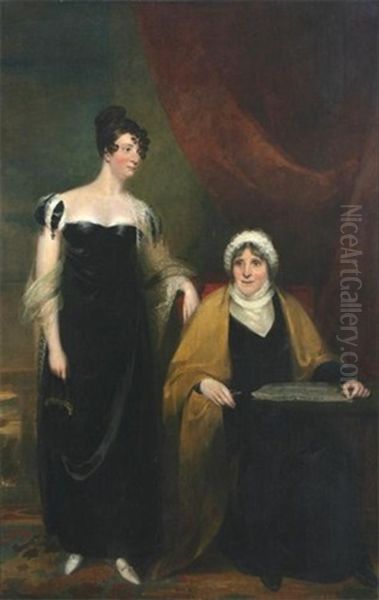 Portrait Of A Lady And Her Daughter Oil Painting by Thomas Lawrence