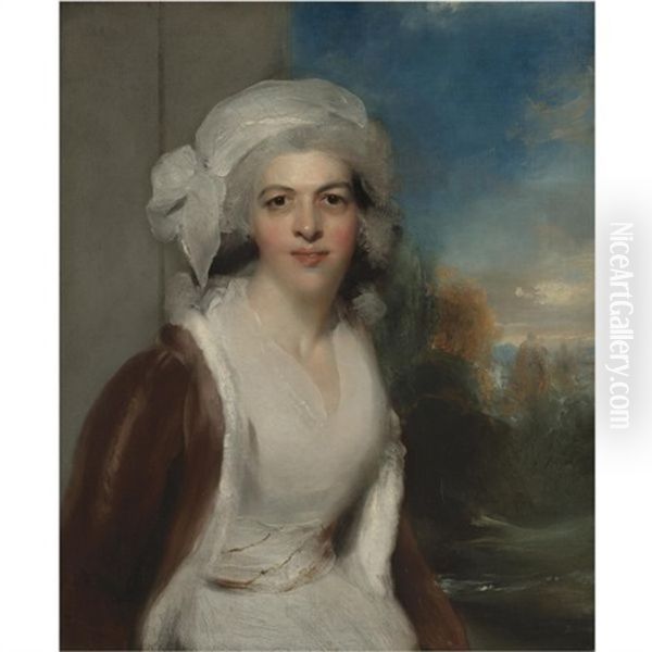 Portrait Of Rebecca, Lady Simeon Oil Painting by Thomas Lawrence