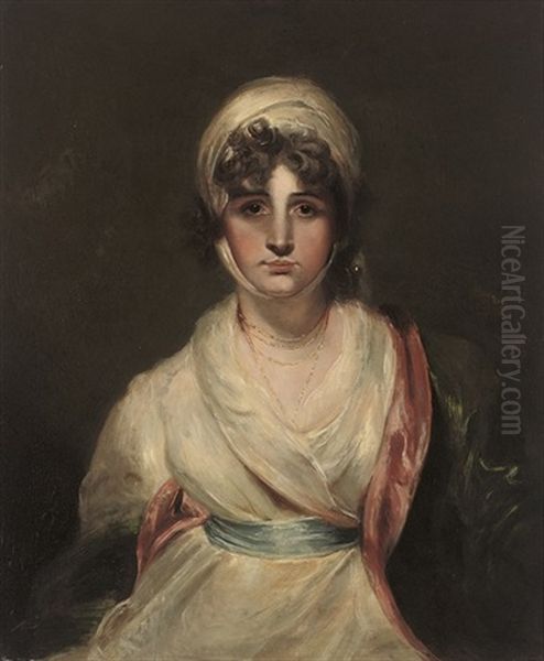 Portrait Of The Actress Sarah Siddons, Nee Kemble Oil Painting by Thomas Lawrence