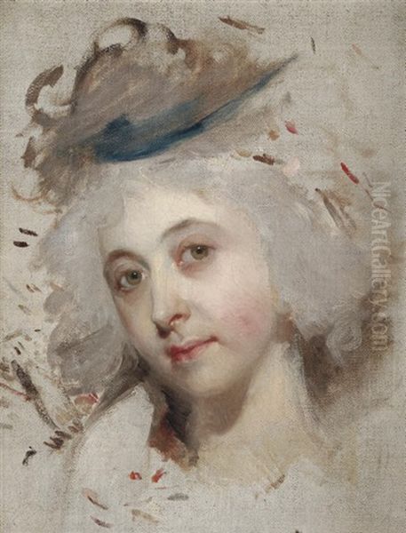 Portrait Head Of A Lady Oil Painting by Thomas Lawrence