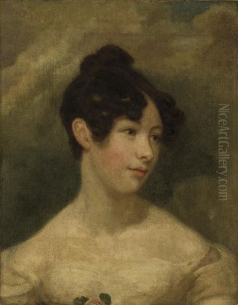 Portrait D'une Jeune Fille En Buste Oil Painting by Thomas Lawrence