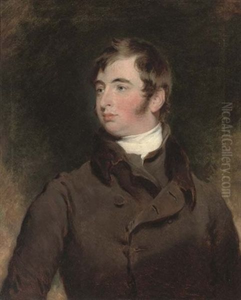 Portrait Of George Charles Pratt, Earl Of Brecknock, Later 2nd Marquess Camden In A Brown Coat Oil Painting by Thomas Lawrence