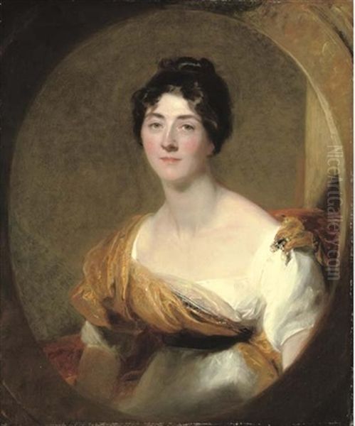 Portrait Of A Lady (lucy Meredith, The Artist's Sister?) Oil Painting by Thomas Lawrence