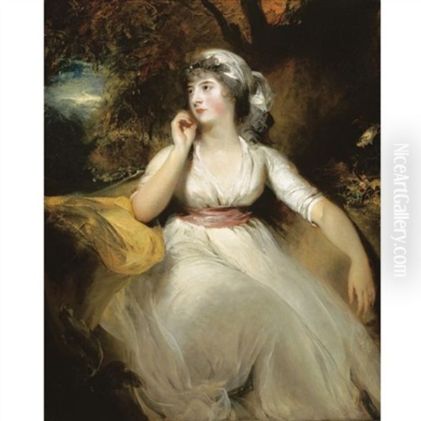 Portrait Of Miss Selina Peckwell, Mrs George Grote (1775-1845) Oil Painting by Thomas Lawrence