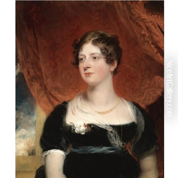 Portrait Of Miss Glover Of Bath Oil Painting by Thomas Lawrence