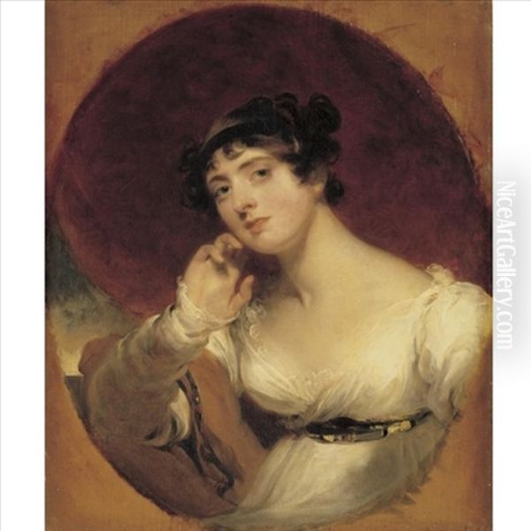 Portrait Of Mrs. George Frederick Stratton, Nee Anne D'ewes Oil Painting by Thomas Lawrence