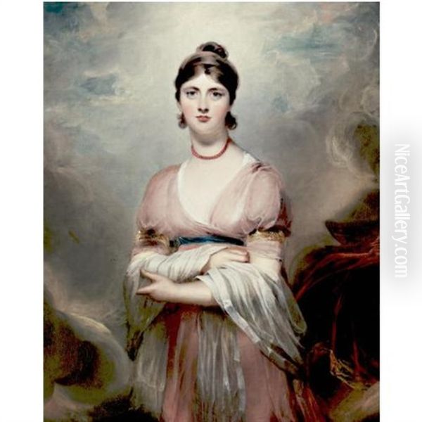 Portrait Of Mrs. Locke, Nee Jennings Oil Painting by Thomas Lawrence