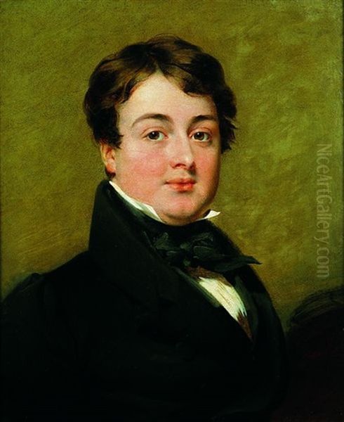 Portrait D'un Jeune Garcon A La Redingote Noire Oil Painting by Thomas Lawrence