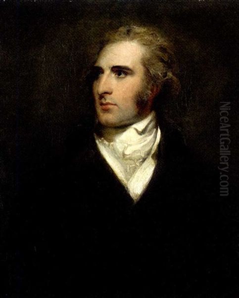 Portrait Of John Philip Kemble In A Black Coat Oil Painting by Thomas Lawrence