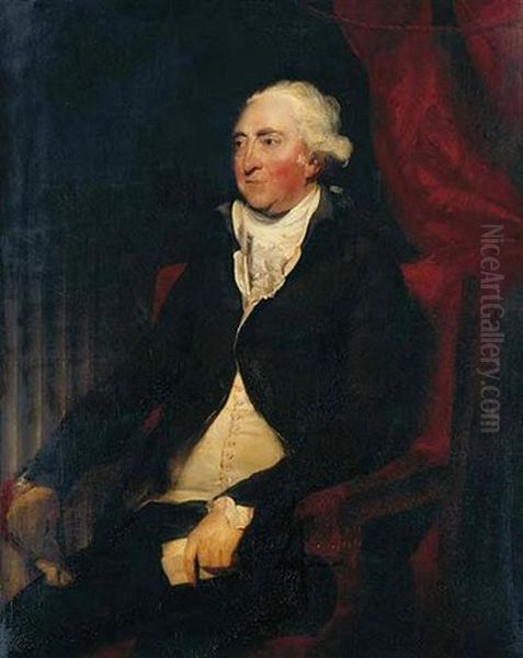 Portrait Of John Hunter Esq. In A Brown Coat Oil Painting by Thomas Lawrence