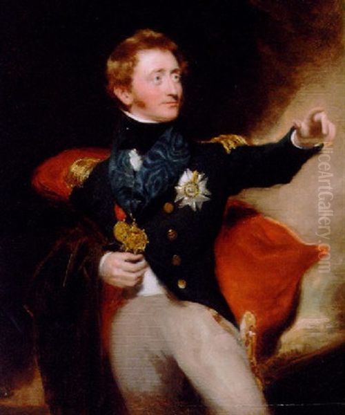 Portrait Of Captain Sir Charles Marsh Schomberg Oil Painting by Thomas Lawrence