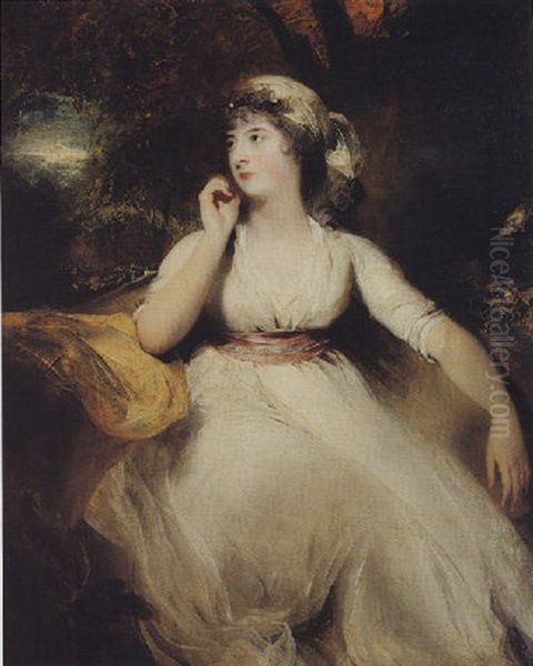 Portrait Of Selina Peckwell, Mrs George Grote Oil Painting by Thomas Lawrence