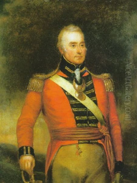 Portrait D'un Officier En Habit Rouge Oil Painting by Thomas Lawrence