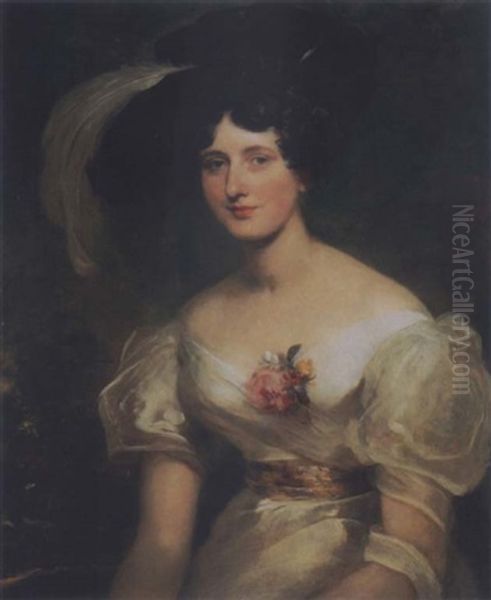 Portrait Of Mrs. Hart Davis Oil Painting by Thomas Lawrence