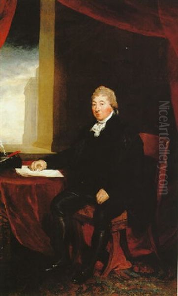 Portrait Of Sir Robert Wigram, 1st Bt. M.p., Full Length, Seated At His Desk by Thomas Lawrence