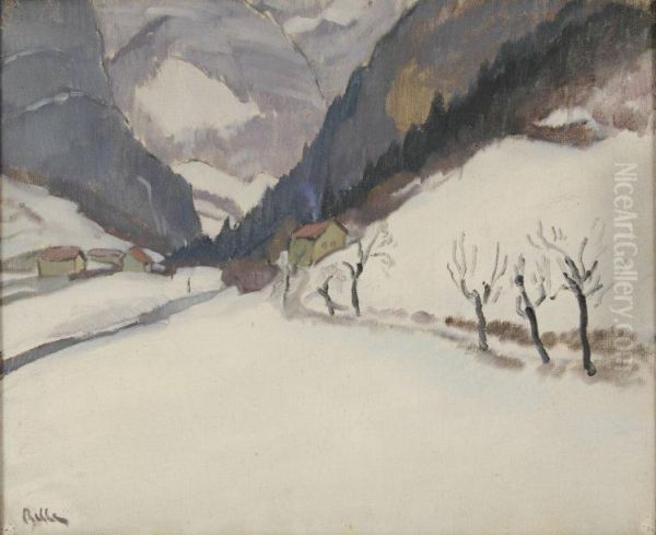 Vallee Sous La Neige Oil Painting by Marcel Belle