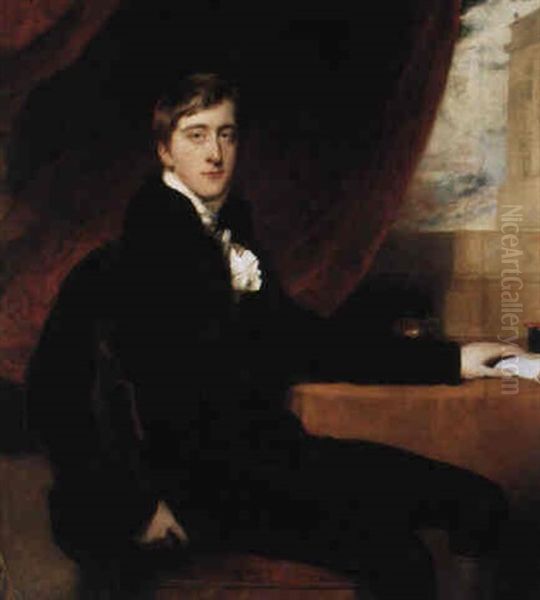 Portrait Of William George Spencer Cavendish, 6th Duke Of Devonshire Oil Painting by Thomas Lawrence