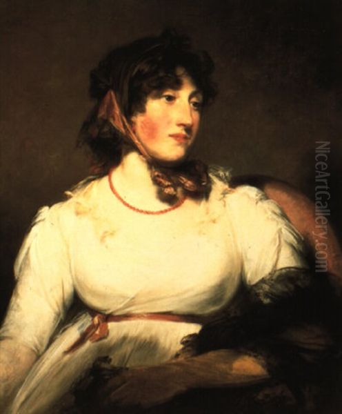 Portrait Of A Lady (sally Siddons?) Oil Painting by Thomas Lawrence