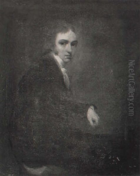 Portrait Of A Gentleman, Seated, Wearing A Black Coat (earl Grey?) Oil Painting by Thomas Lawrence