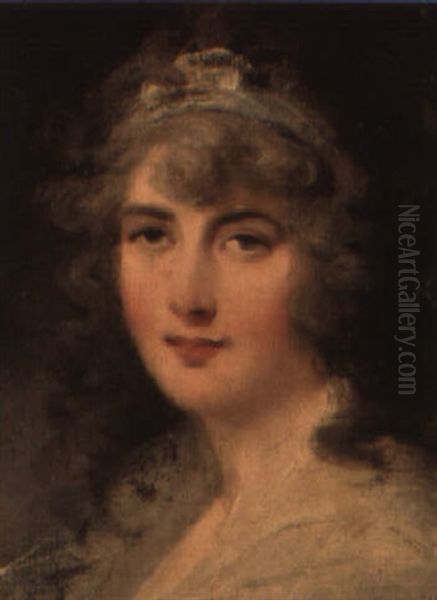 Damportratt- Skiss Oil Painting by Thomas Lawrence