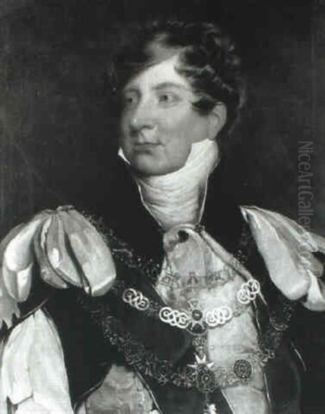 George Iv Wearing Coronation Robes Oil Painting by Thomas Lawrence