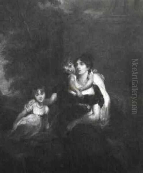 Portrait Of Countess Grey And Her Children Oil Painting by Thomas Lawrence