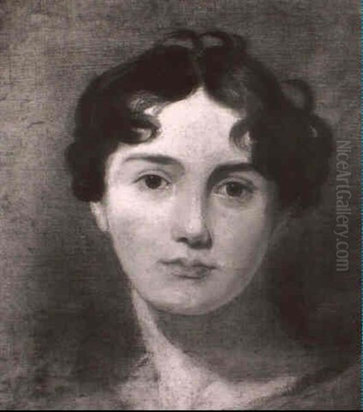 Portrait Sketch Of A Young Lady's Head Oil Painting by Thomas Lawrence