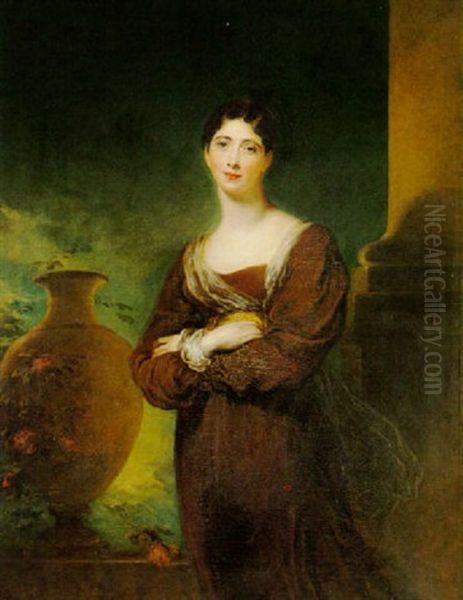 Portrait Of Anastasia-jessye, Mrs Thomas Bonar Oil Painting by Thomas Lawrence