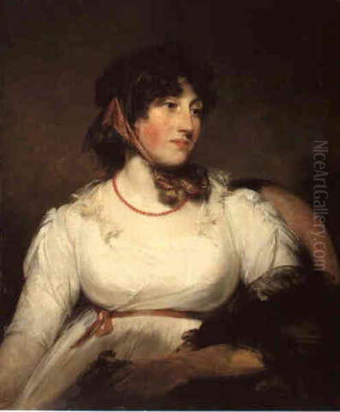 Portrait Of A Lady, Said To Be Sally Siddons Oil Painting by Thomas Lawrence