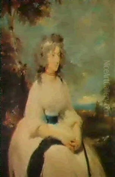 Portrait Of Miss Louisa Hornby (b. 1770) Oil Painting by Thomas Lawrence