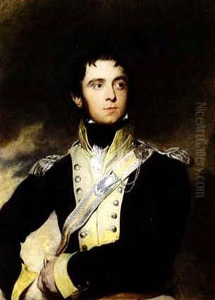 Portrait Of An Officer Of The 11th Light Dragoon Oil Painting by Thomas Lawrence