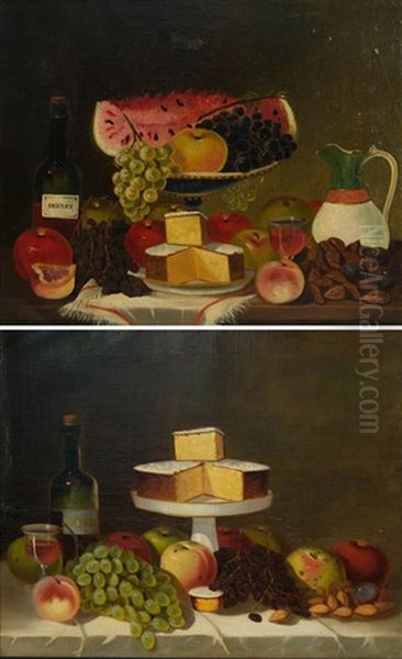 Pair Of Still Lifes Oil Painting by Alexander Lawrie