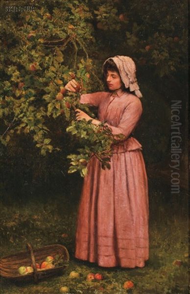 In The Orchard Oil Painting by David Lawson