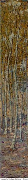 Colorado Aspens Oil Painting by Ernest Lawson