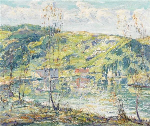 Reflections Of Spring Oil Painting by Ernest Lawson