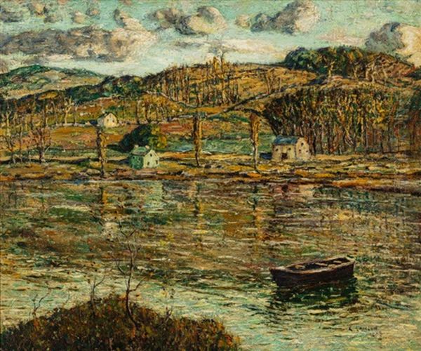 Sunlight On The Harlem River Oil Painting by Ernest Lawson